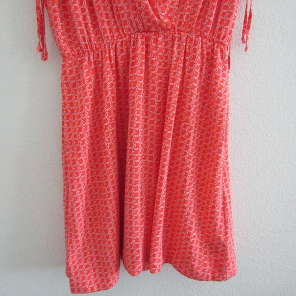 Anthropologie Maeve Printed Shirt Dress Medium Orange Boho Lightweight Feminine - Picture 4 of 14